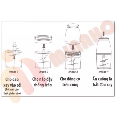 Máy Xay Đa Năng OSAKA - Máy Xay Sinh Tố, Xay Thịt, Xay Đá, Xay Đồ Ăn Dặm Nhật Bản Dung Tích 700 ML