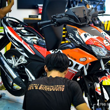 [DECAL XE WINNER X] Tem Xe Winner X Trắng Cam Repsol Siêu Hot