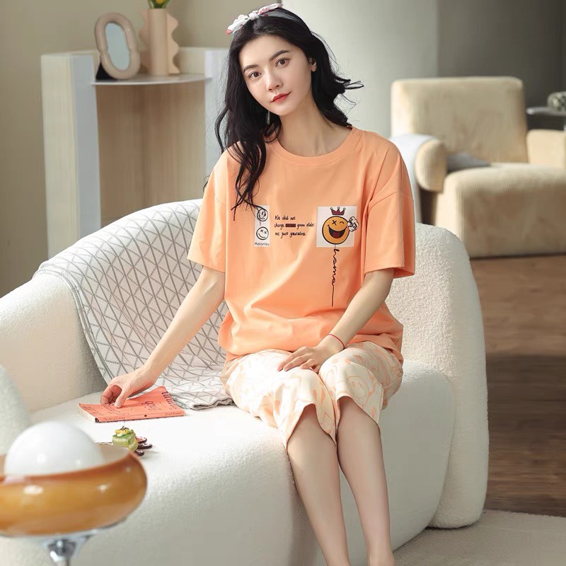 Bộ mặc nhà cotton lửng cao cấp 2022 King Smile