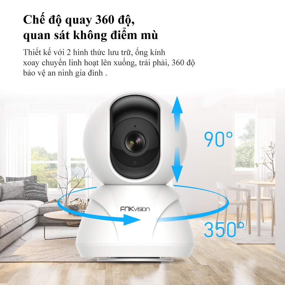 (FNKvision)Camera IP Wifi Yoosee Tiếng Việt quay đêm siêu nét 360 độ phân giải FULL HD 5.0MP Không Dây- Camera trong nhà | BigBuy360 - bigbuy360.vn