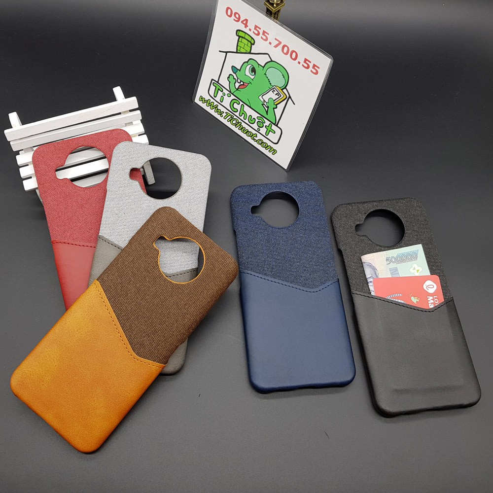 [Cao Cấp] Ốp Lưng Nokia 8.3 5G Vải Fabric Phối Da Nhét Tiền Thẻ ATM