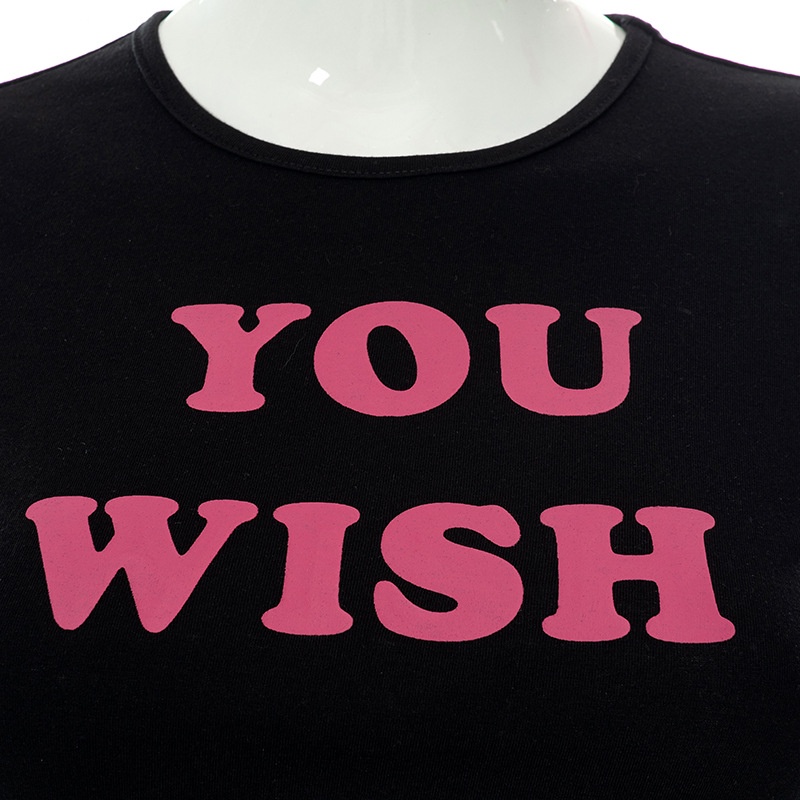 Áo Thun Cổ Tròn In Chữ Phong Cách Đường Phố Cá Tính Dành Cho Nữ