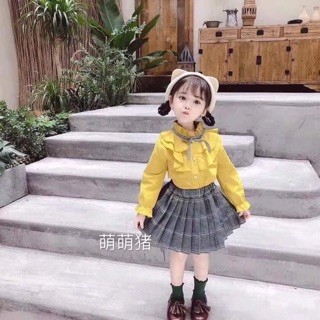 Sét áo kèm váy cho bé gái