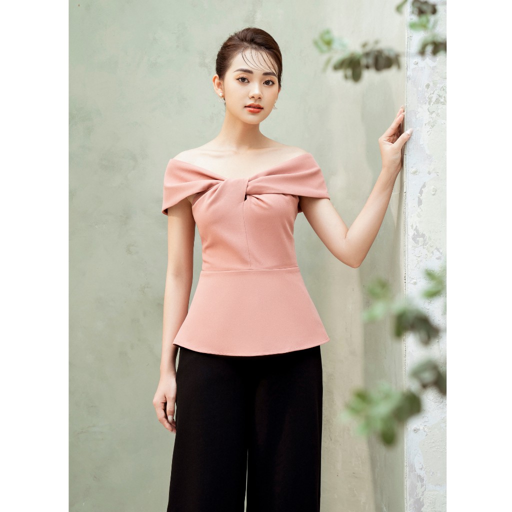 Áo peplum xoắn ngực trễ vai Zym's House - LT235