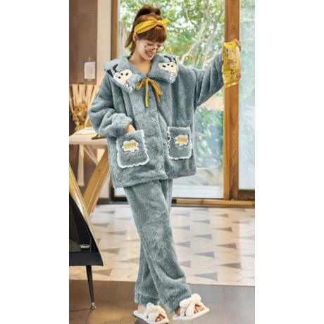 Bộ lông gấu xanh cổ piter sẵn Chất lông 2 lớp siêu sịn đẹp lên dáng siêu xinh | BigBuy360 - bigbuy360.vn