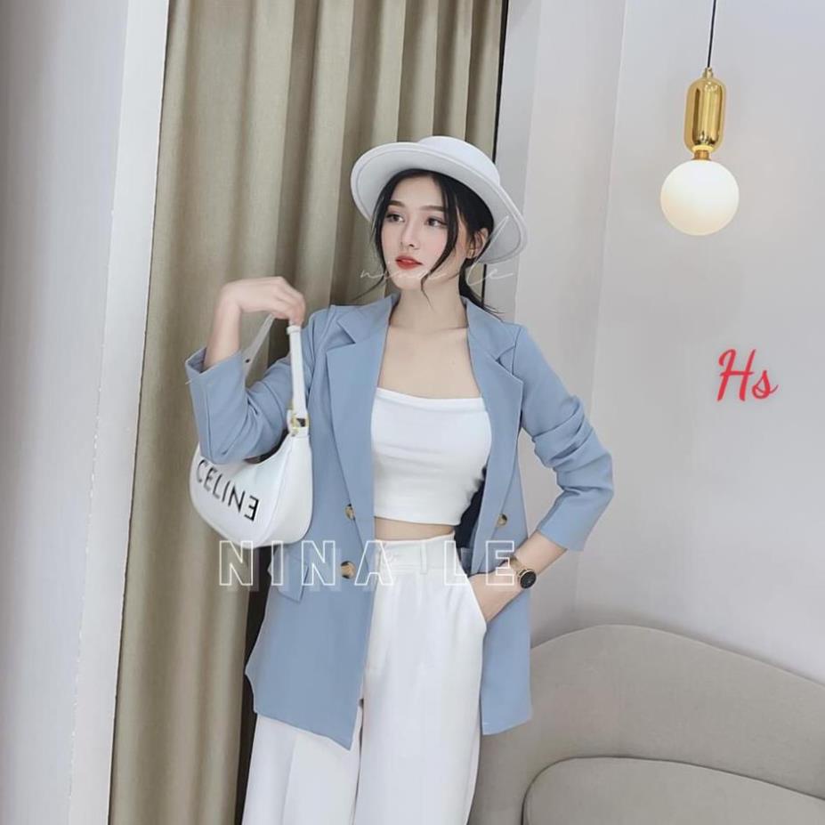 [ VIDEO+ẢNH THẬT ] Áo Blazer Nữ Dài Tay 2 Lớp Mẫu Mới Phong Cách Hàn Quốc Áo Vest Nữ Khoác Ngoài | BigBuy360 - bigbuy360.vn