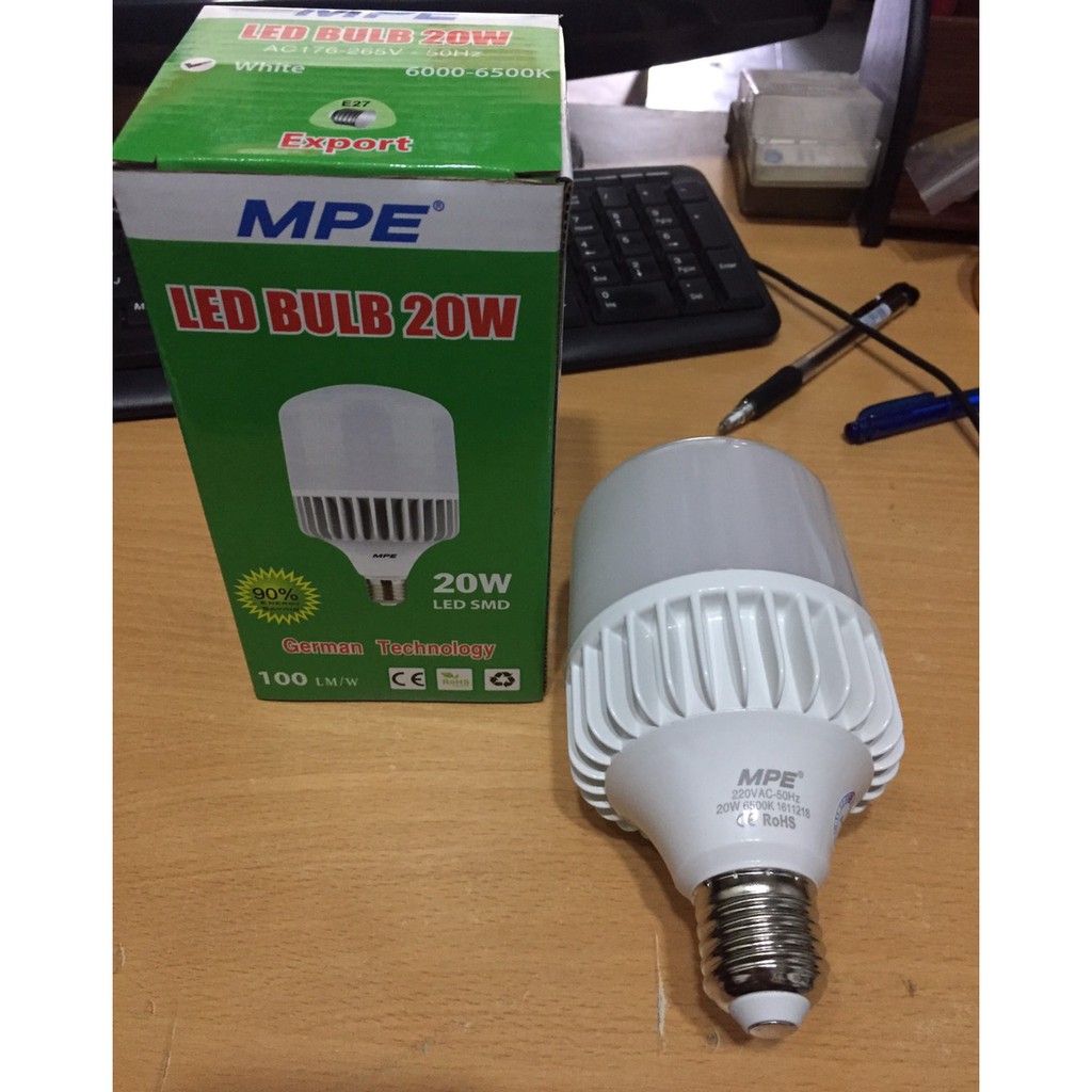 Bóng Led Bulb 20W MPE LB-20T Thân Nhôm