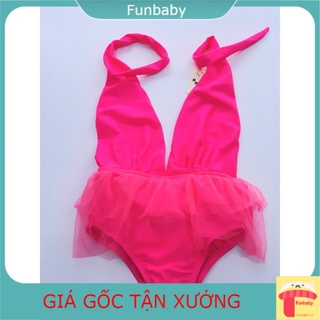 Bộ bơi bé gái bikini 1-6 tuổi liền thân thắt dây, Đồ bơi cho bé cao cấp vải co giãn cực tốt