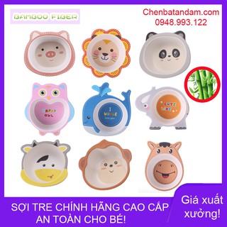 Chén ăn dặm, bát ăn dặm hình thú dễ thương cho bé sợi tre Bamboo ăn dặm kiểu Nhật cao cấp