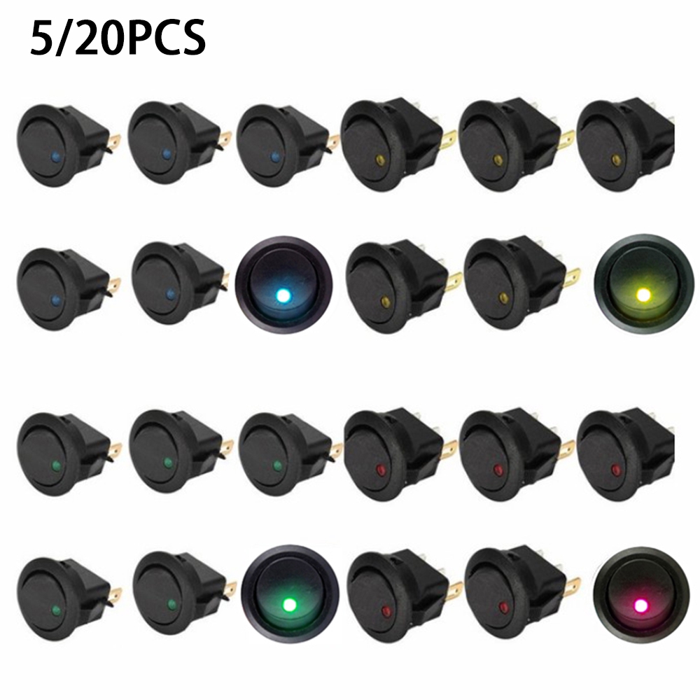 Set 5/20 Công Tắc Tròn 3pin 20a/12v