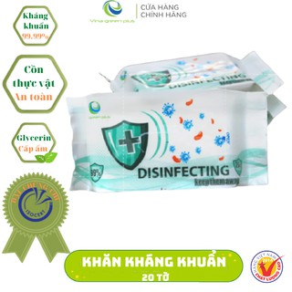 Khăn ướt có cồn - Kháng Khuẩn 99% 20 tờ/gói- UN152020-1