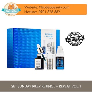 Set dưỡng da chống lão hóa sunday riley retinol + repeat vol. 1