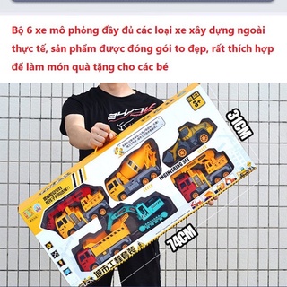 Bộ đồ chơi oto công trình xây dựng 4,6 xe sz đại
