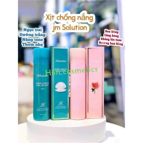 Xịt chống nắng body nâng tone da JM Solution Sun Spray, chống nắng toàn thân dạng xịt nâng tone, dưỡng ẩm SPF 50+/PA++++