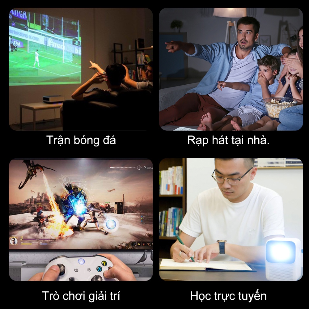 Máy chiếu mini bảo vệ mắt Wanbo T2 MAX, HD 1080P,máy chiếu 4k