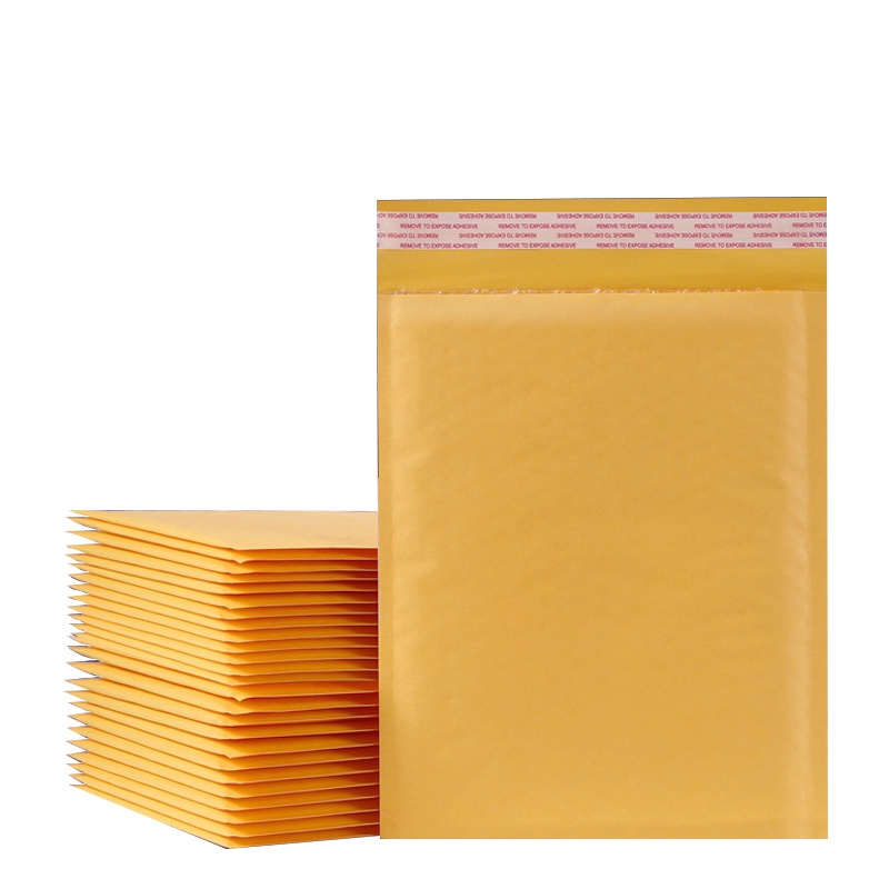 10 CÁI 7 kích cỡ Giấy Kraft Bao Bì Bong Bóng Túi Độn Mailers Vận Chuyển Phong Bì Với Bao Bì Bong Bóng Túi Chuyển Phát Nh