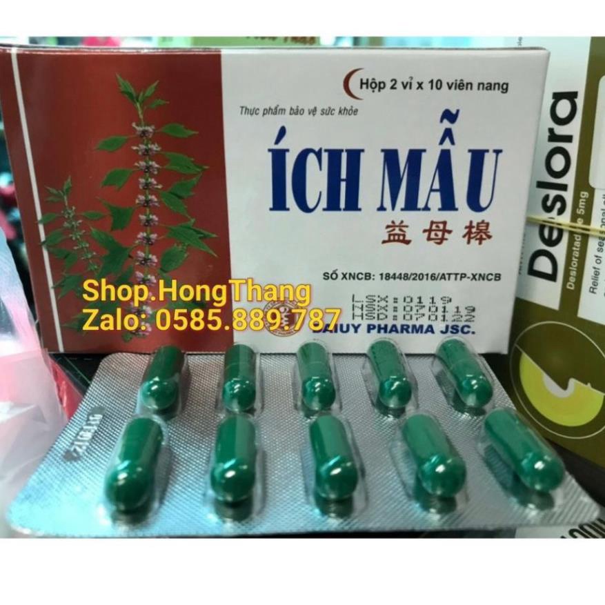VIÊN ÍCH MẪU hỗ trợ điều hoà nội tiết nữ, cân bằng nội tiết tố hộp 20 viên