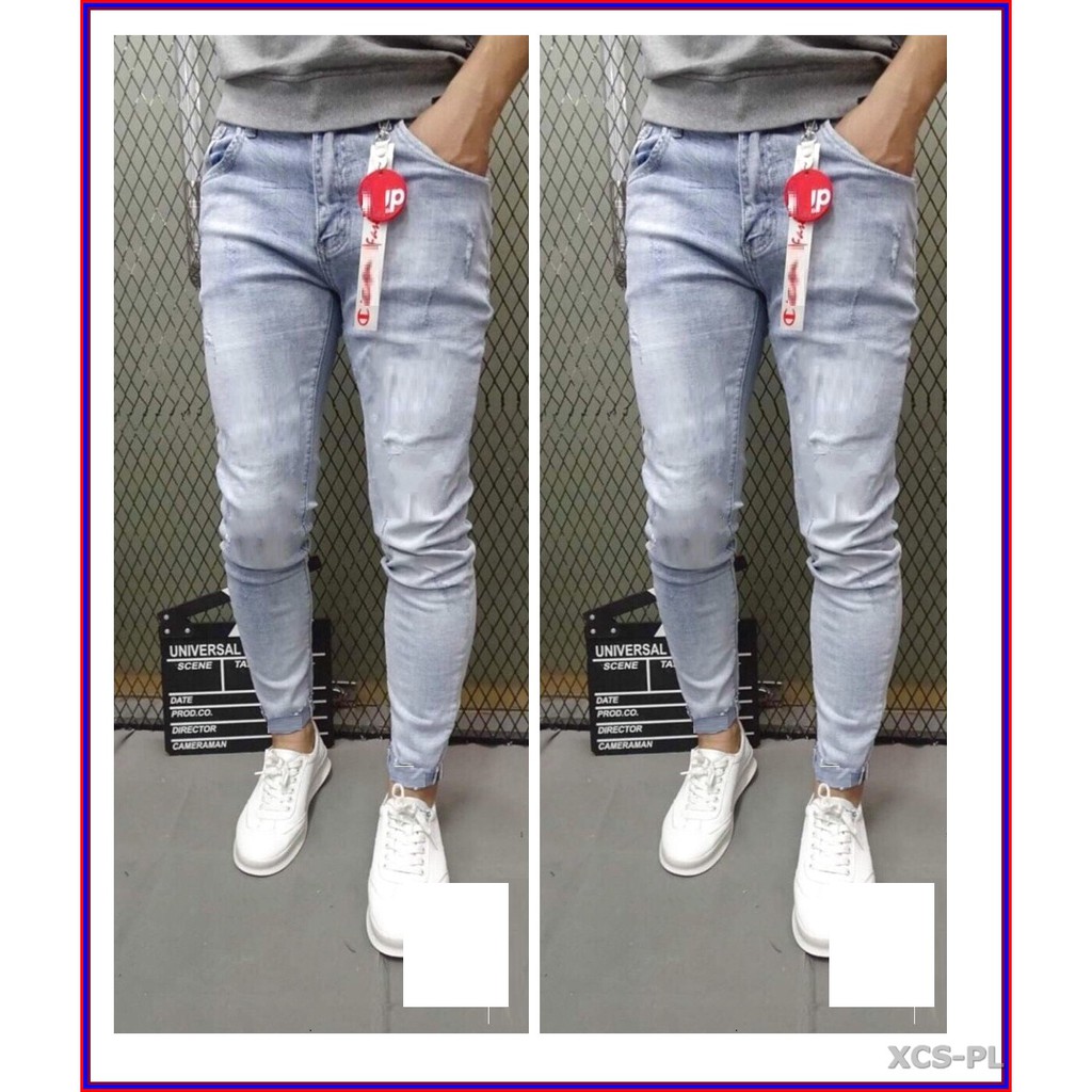 Quần jean nam cao cấp xanh bạc xước nhẹ 5678 không xù lông, không ra màu, chất giãn tốt 5n.3.100