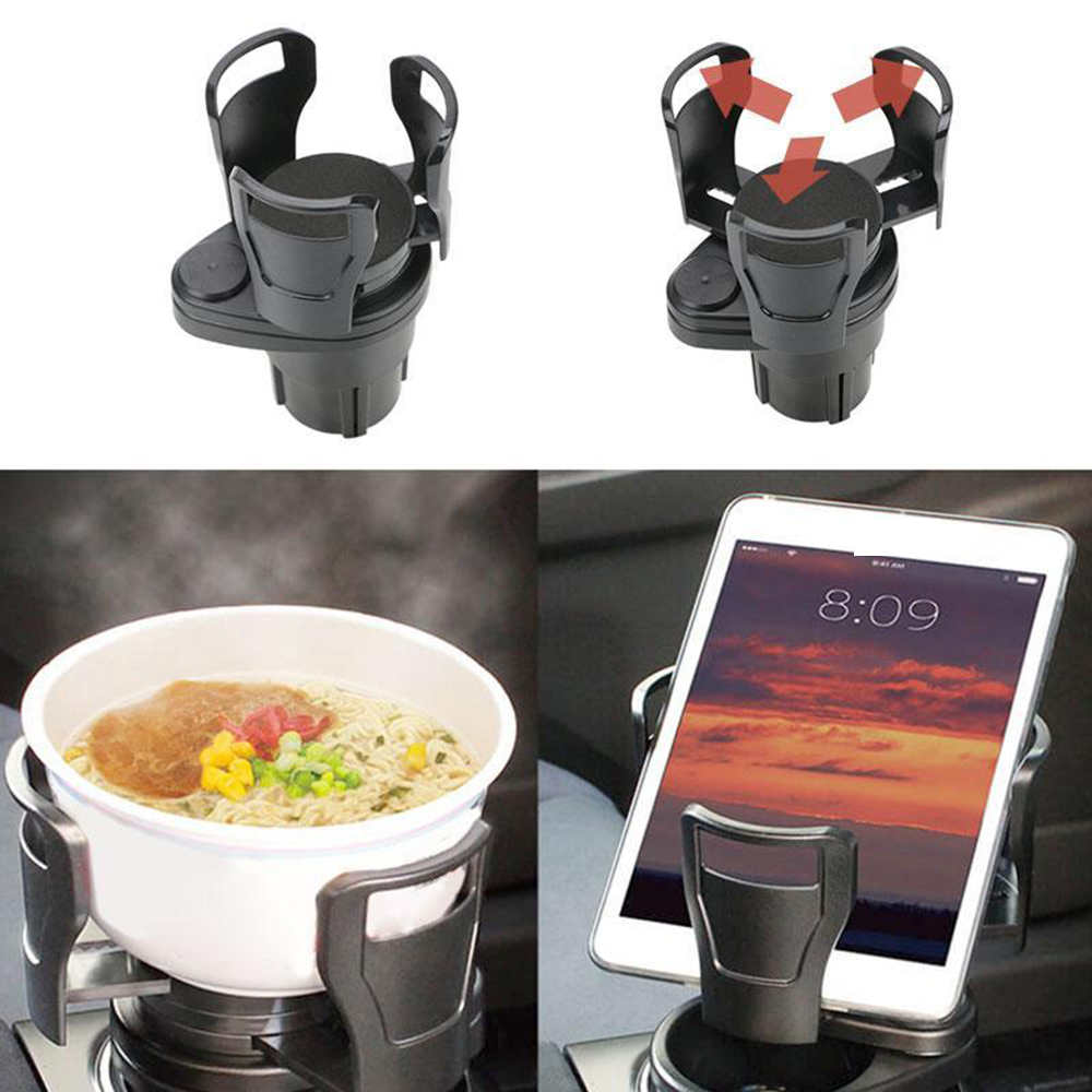Giá Đỡ Cốc Nước Xoay 360 Độ 2 Trong 1 Đa Năng Cho Xe Hơi