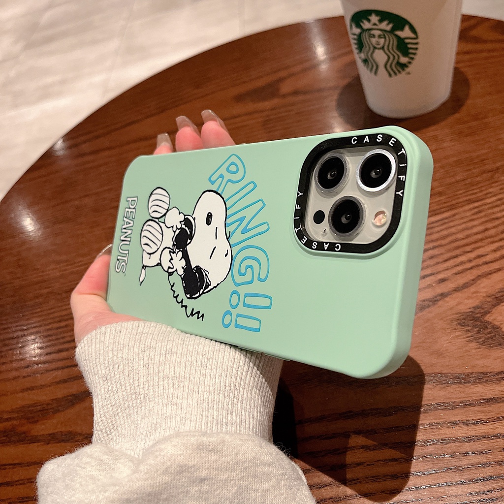 Ốp Điện Thoại Mềm Tích Hợp Ngăn Đựng Thẻ Hình Snoopy Cho iPhone13Pro iP12Pro XS iPhone11 12Promax 13Promax 11 12 13