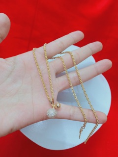 Vòng cổ nữ mặt quả chery ảnh thật