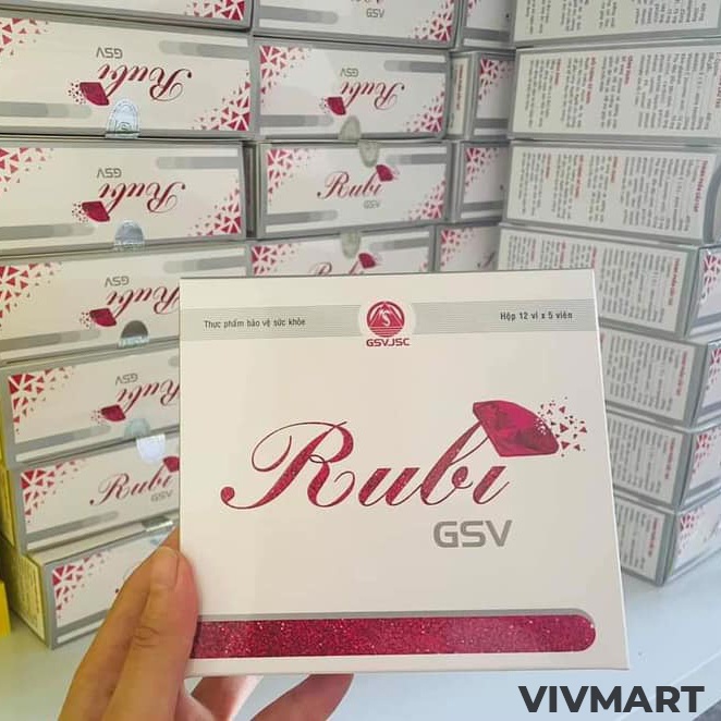 Rubi GSV - Viên Uống Đẹp Da, Sạm Da, Nám Da, Bổ Sung Vitamin, Cho Da Mụn, Trắng Da