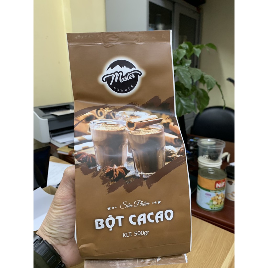 Bột Cacao Nguyên Chât MASTER Túi 500gr - Thơm Ngon