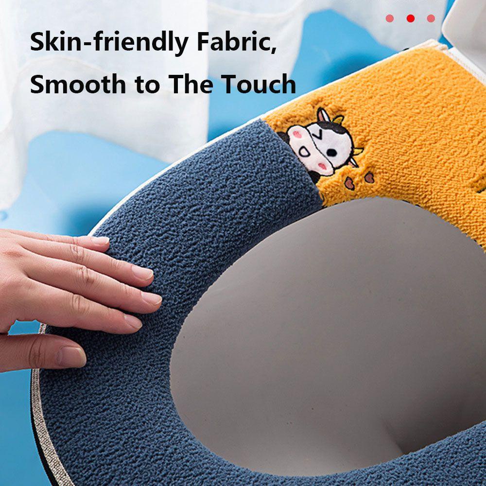 ESPO Miếng Lót Bồn Cầu Chất Liệu Dày Dặn Ấm Áp Họa Tiết Hoạt Hình