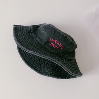 Nón Tai Bèo Denim Thêu Chữ Phong Cách Nhật Bản Xinh Xắn Dành Cho Trẻ