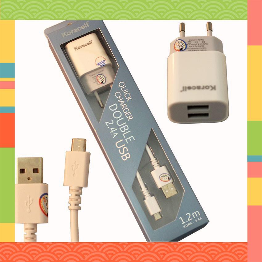 Bộ Sạc Pin Điện Thoại Koracell Cổng Micro