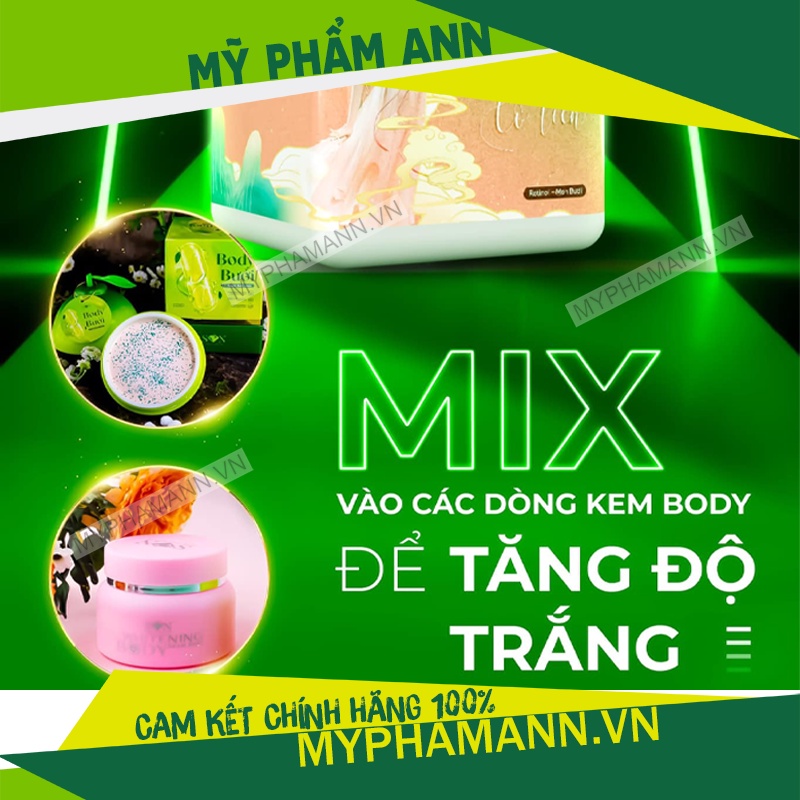 Kem Kích Trắng S2 SON Nguyễn Tiên Chính Hãng - Kích Trắng Men Bưởi Mix Kem Body