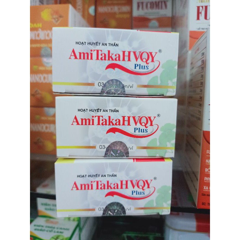 Hoạt Huyết An Thần Amitaka Plus mẫu mới GMP Học Viện Quân Y hỗ trợ hoạt huyết, an thần - hộp 30_viên
