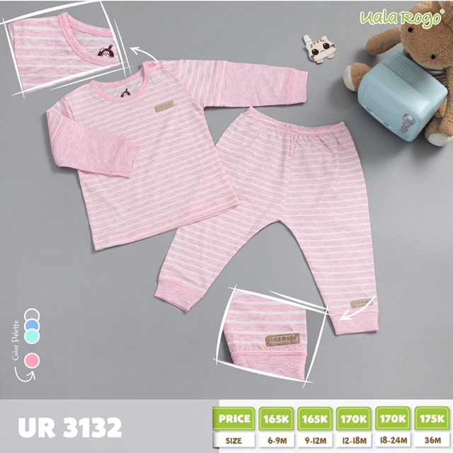 Bộ áo dài tay quần dài uala rogo cài vai