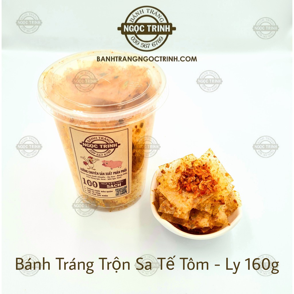 (Túi 300g) Bánh tráng trộn sa tế tôm siêu ngon bánh tráng Ngọc Trinh