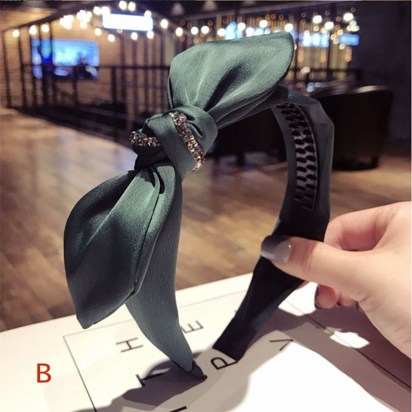 Băng đô nơ đính đá phong cách Hàn Quốc xinh xắn dành cho nữ