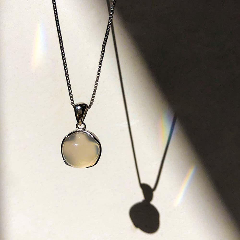 Vòng Cổ Thời Trang Cá Tính Dành Cho Nữ|Dây Chuyền Mặt Hình Học Bằng Đồng Trắng Phong Cách Hàn Quốc