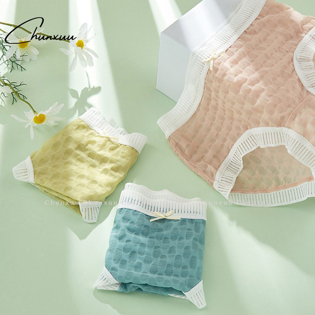Quần lót nữ Su lạnh cao cấp phối viền ren Chunxuu chất liệu kháng khuẩn tông màu pastel ngọt ngào - QC112