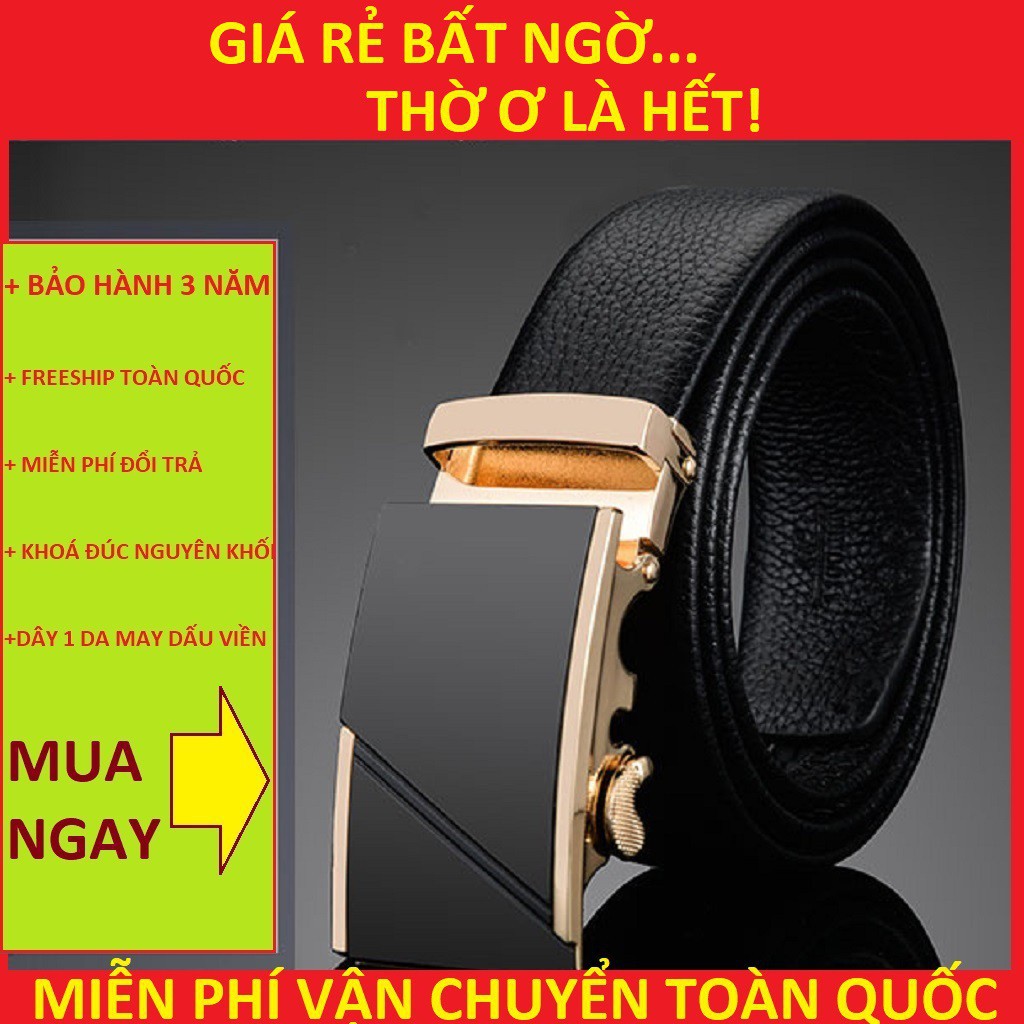 thắt lưng bản to Thắt Lưng Da Nam Cao Cấp Khóa Tự Động Dây Nịt Nam Da Bò 100% Mạ Vàng Bạc Chính Hãng Pedro Gu Nam Tí