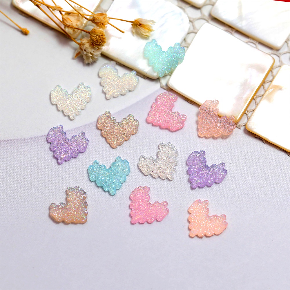 Set 20 Charm trái tim, tuần lộc, charm hồ ly trang trí móng
