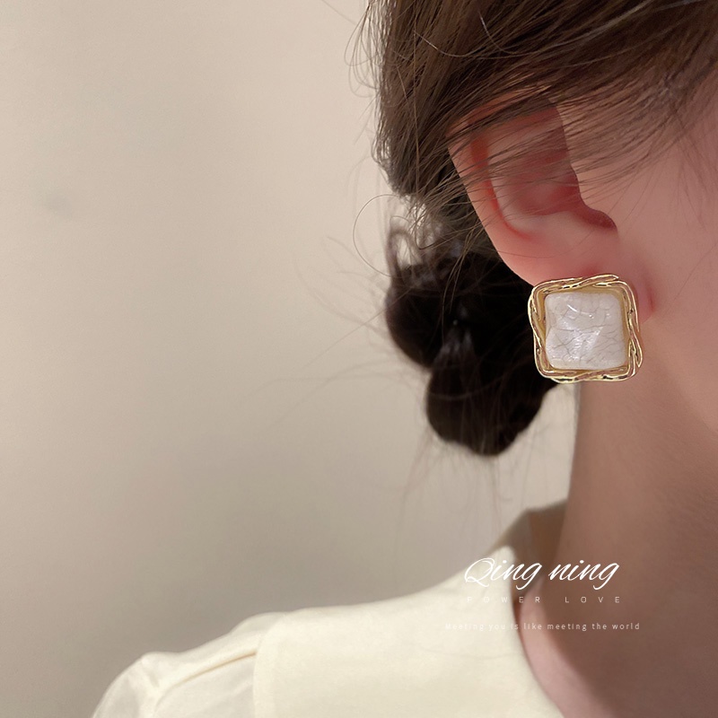 Bông Tai Mạ Bạc 925 Kiểu Dáng Đa Dạng Tùy Chọn Phong Cách Hàn Quốc Cổ Điển Thời Trang
