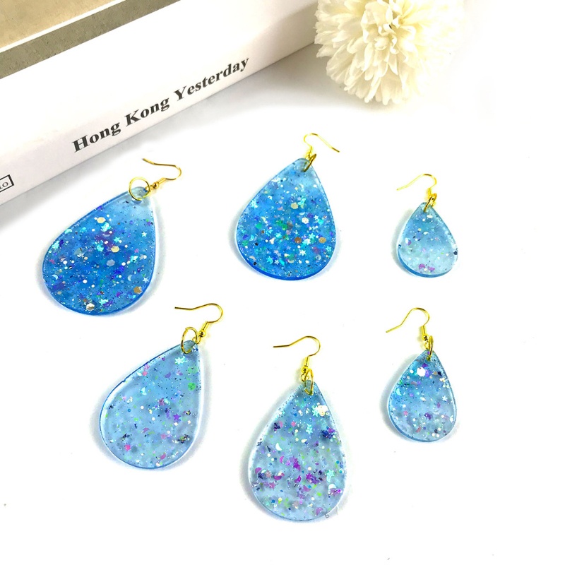 Khuôn silicon hình giọt nước làm mặt trang sức DIY cho nữ