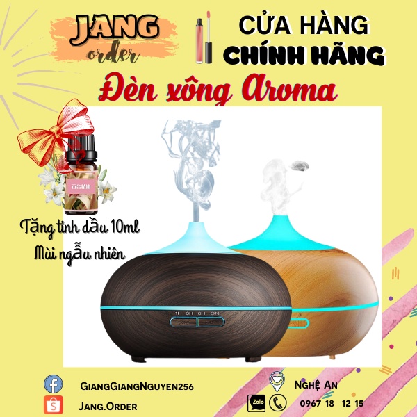 Đèn xông tinh dầu Aroma bằng điện có hẹn giờ (tặng kèm lọ tinh dầu 10ml)