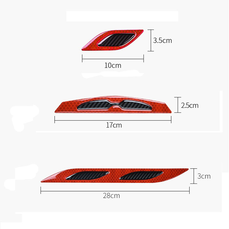 Miếng Dán Phản Quang Bằng Sợi Carbon Phản Quang Bảo Vệ Viền Cửa Xe Hơi Chống Va Chạm