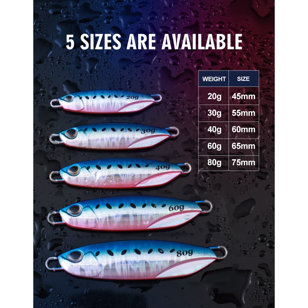 Mồi Câu Cá Bằng Kim Loại 20g 30g 40g 60g 80g