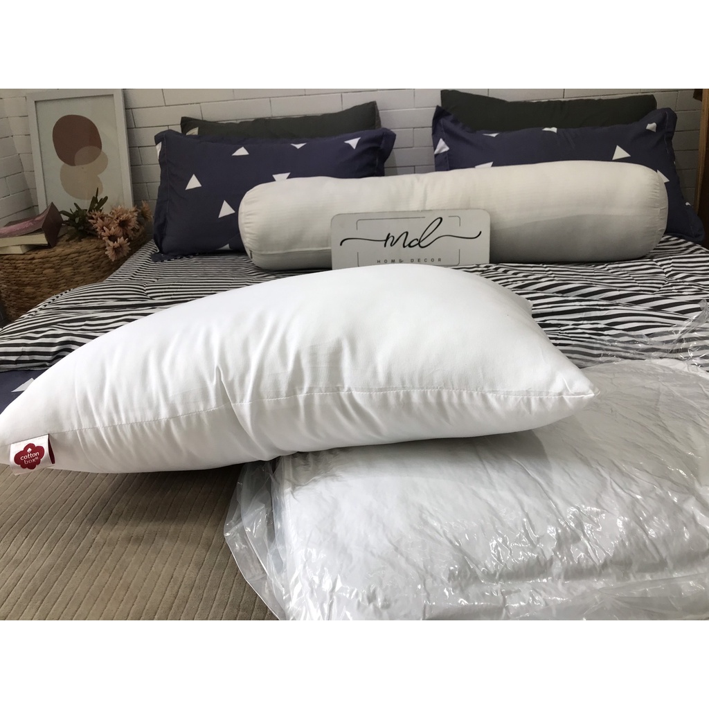 01 Ruột gối nằm người lớn 50x70 cm  VIE HOME Bedding, bông nhân tạo loại thấp nhẹ 1kg/ ruột