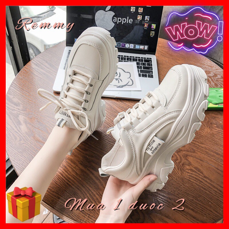 Giày thể thao nữ ULZZANG siêu Hot 2021 Kiểu dáng Hàn Quốc, Giày tăng chiều cao 5cm MÃ 009