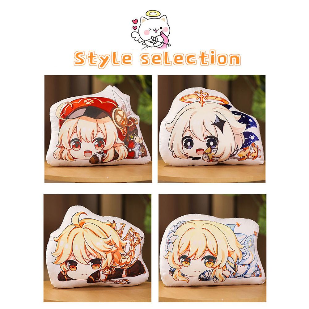 Gối nhồi bông hình nhân vật hoạt hình Genshin Impact Anime Keqing Lumine dễ thương