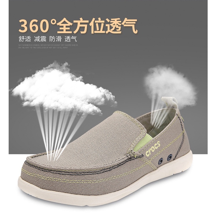 Giày Lười Canvas Crocs Phong Cách Hàn Quốc Cho Nam | BigBuy360 - bigbuy360.vn