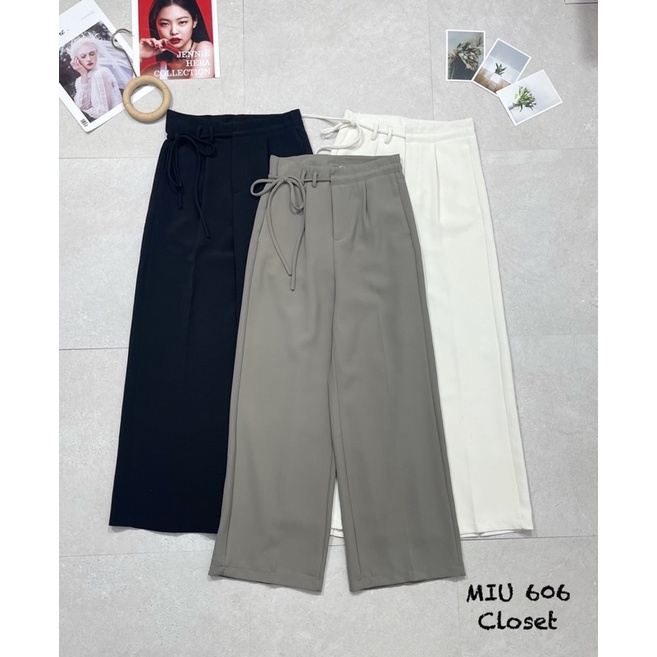 QUẦN TÂY ÂU DÁNG XUÔNG BUỘC DÂY EO ĐIỆU ĐÀ QUẢNG CHÂU LOẠI 1 MS22444