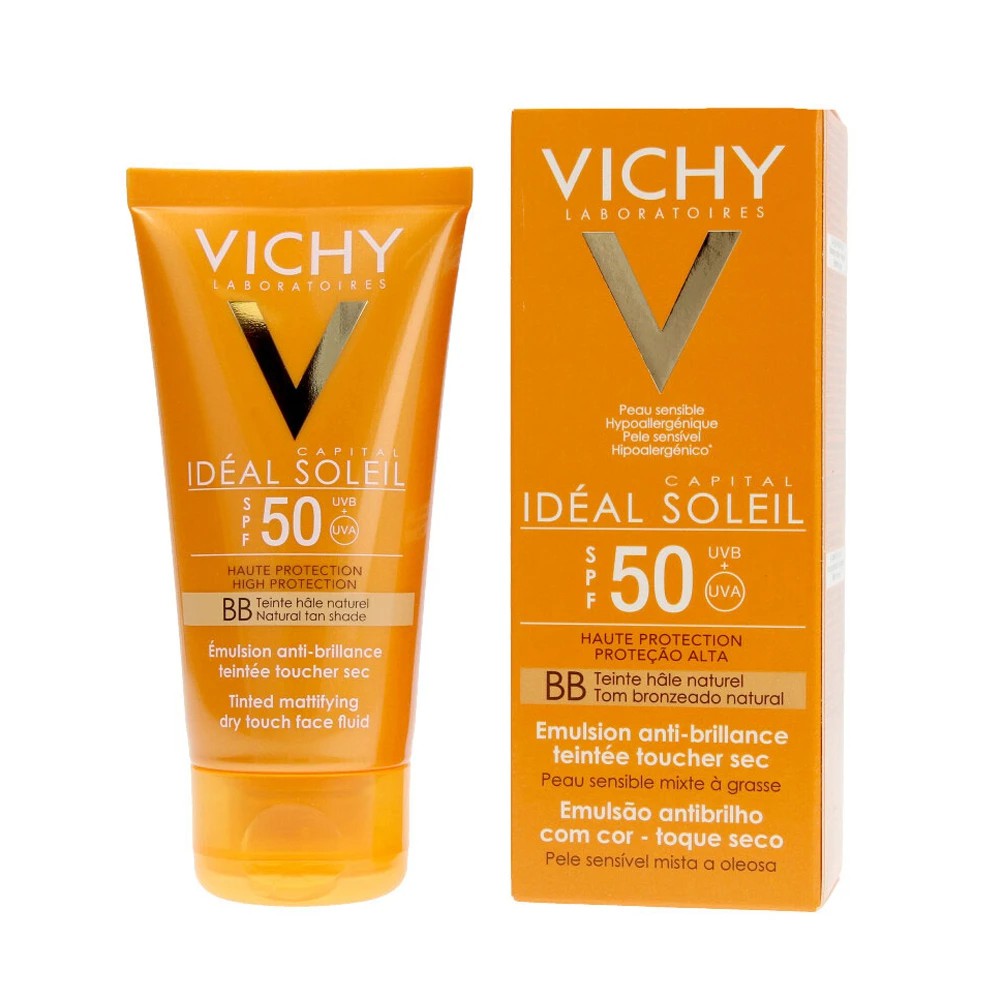 Kem Chống Nắng Có Màu Vichy Ideal Soleil SPF 50 BB 50ml - hàng Pháp